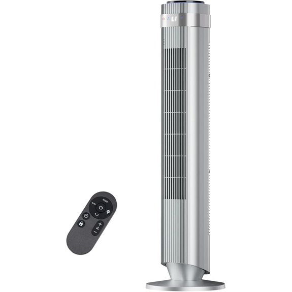 NEWBULIG Tower Fan with Remote 5 Speeds 4 Modes Quiet