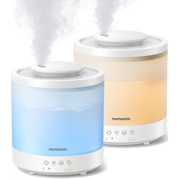 Homvana 2-Pack 1.5L Ultrasonic Humidifier with Lights