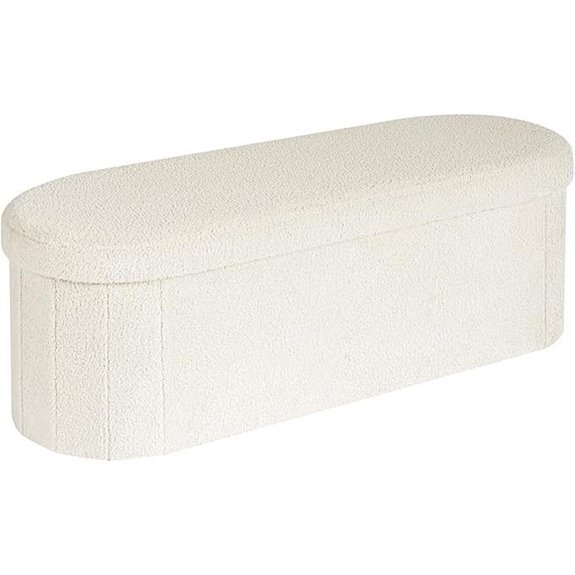 PINPLUS Velvet Storage Ottoman Bench with Storage (43x15x15)