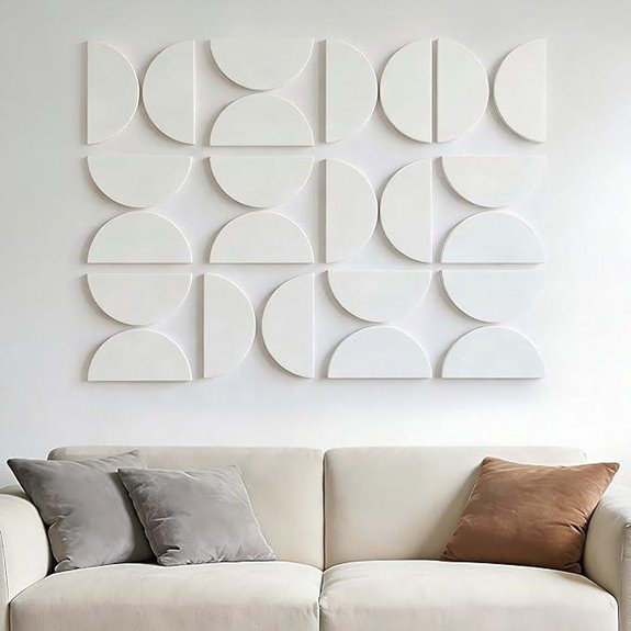 3D Half-Circle Wall Panels Kit (White 24)