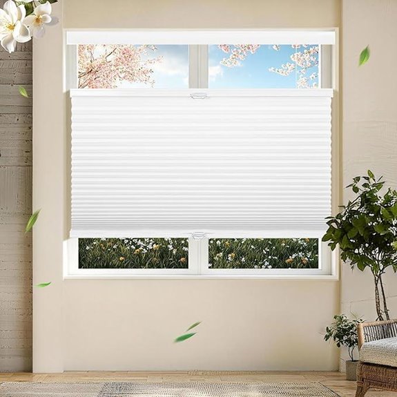 Allesin Blackout Top-Down Bottom-Up Cellular Shades White 35x64