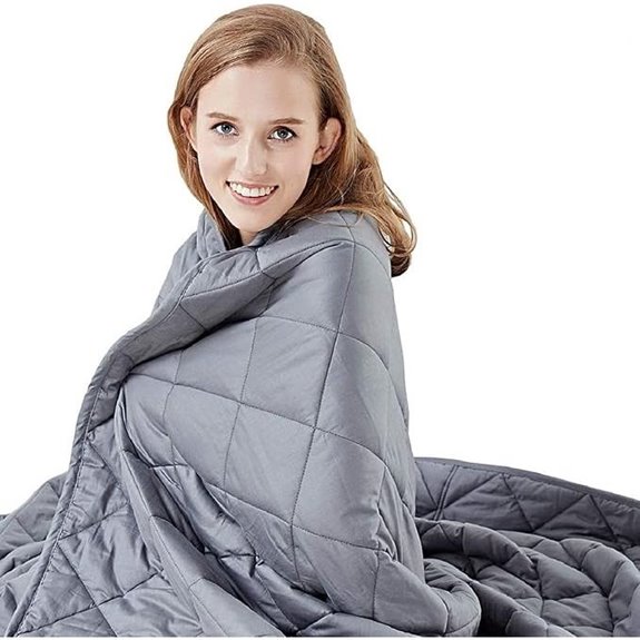 HYPNOSER 15 lbs Weighted Blanket Twin Size Dark Grey