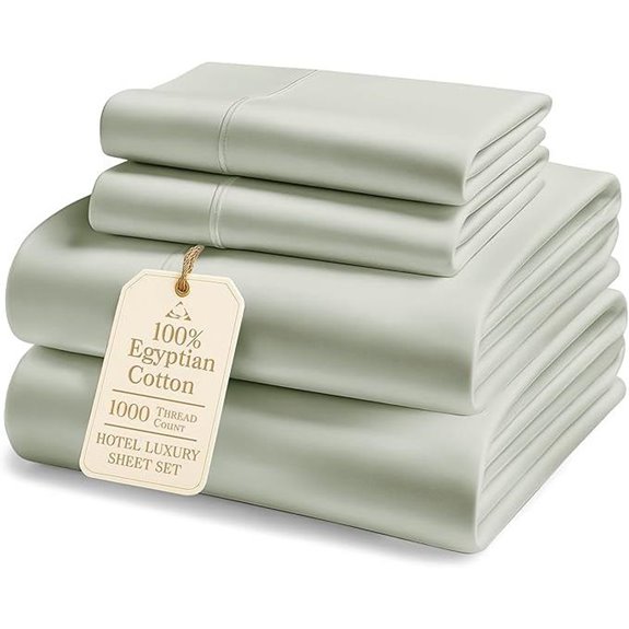 Egyptian Cotton Queen Sheet Set – 1000TC Silky Sateen Bedding