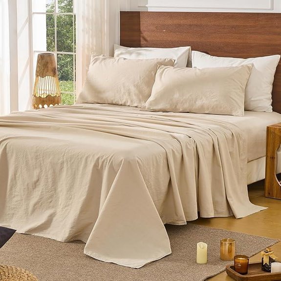 Bedlifes 100% French Linen Sheets Set (Queen)