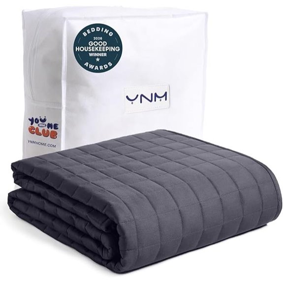 YnM 15lbs Weighted Blanket for Adults Dark Grey