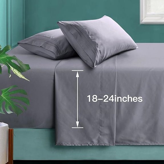 Manyshofu Extra Deep King Sheets – 1800 TC Grey Set