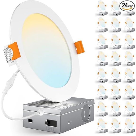 CHARKEE 24 Pack 6-Inch Dimmable LED Recessed Lights