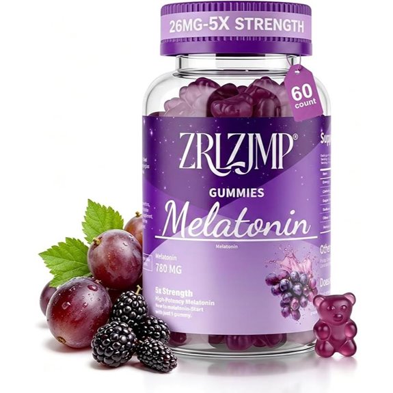 Melatonin Gummies for Adults 26mg Sleep Support 60 Count