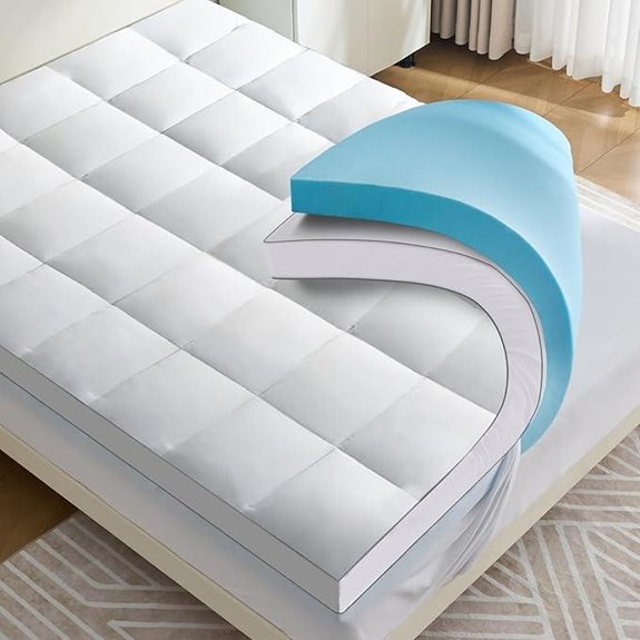 Queen 4-Inch Dual Layer Mattress Topper with Cooling Gel