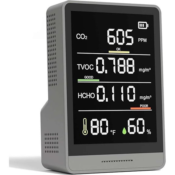 5-in-1 Indoor Air Quality Monitor (Ash Grey)
