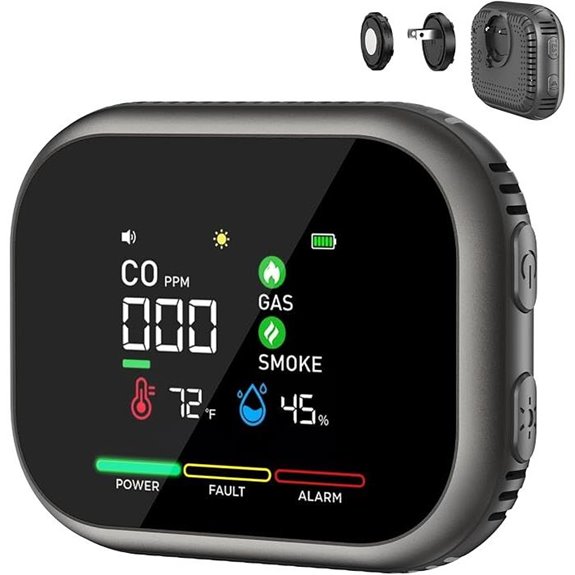6-in-1 Portable Air Quality Monitor with Sensors