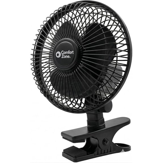 Comfort Zone 6-Inch Clip-On Personal Fan