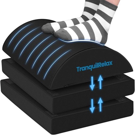 TranquilRelax Adjustable Footrest for Office and Home