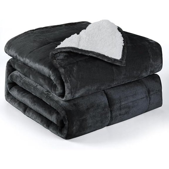Alomidds Sherpa Fleece Weighted Blanket 15lbs Twin