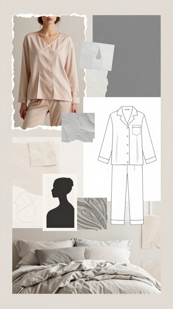 asymmetrical luxury sleepwear