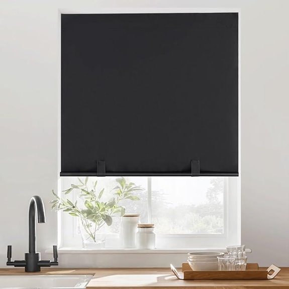 blackout blinds with magnetic tie backs