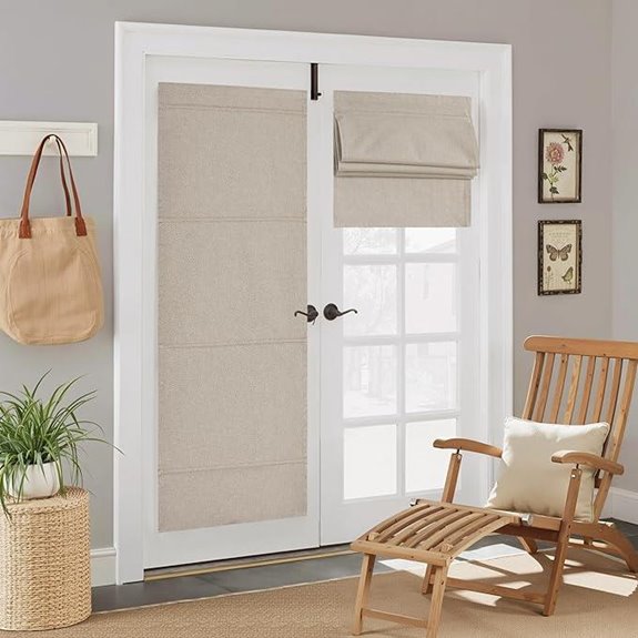 blackout magnetic french door curtain