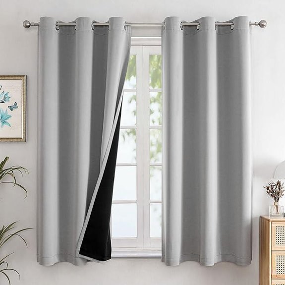 ChrisDowa Blackout Curtains with Thermal Insulation (2 Panels)