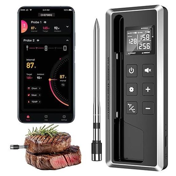 Wireless Bluetooth Meat Thermometer with App Control