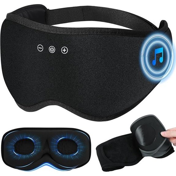 Bluetooth Sleep Headphones and Eye Mask for Side Sleepers