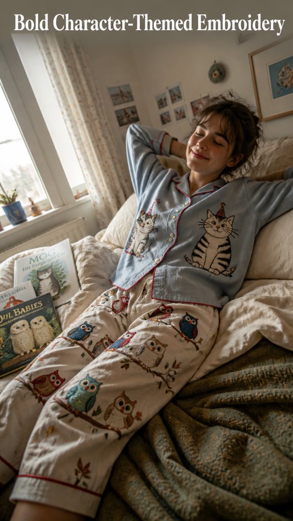bold character embroidery style
