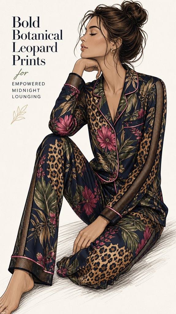 bold leopard midnight loungewear