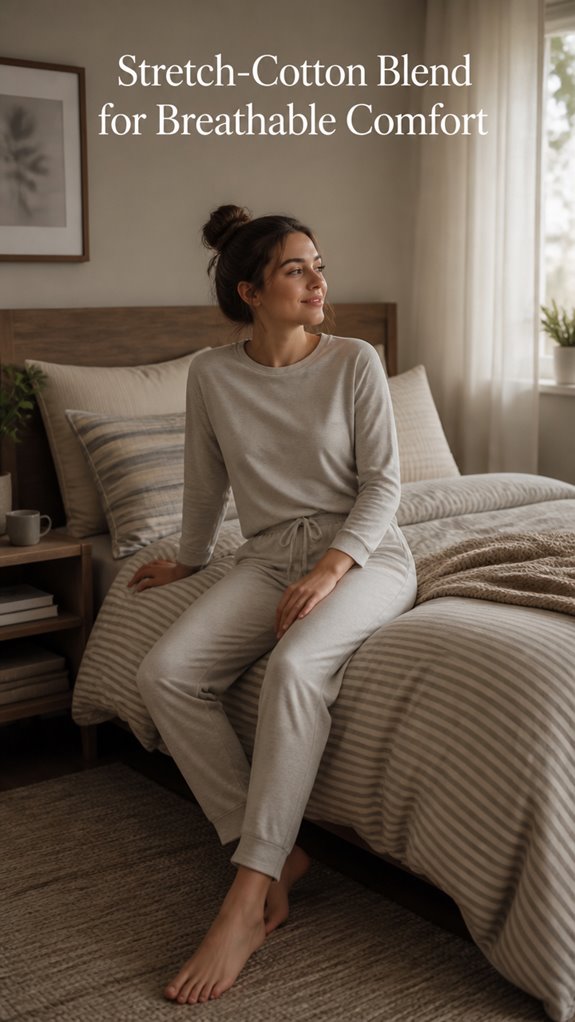 breathable stretch cotton sleepwear