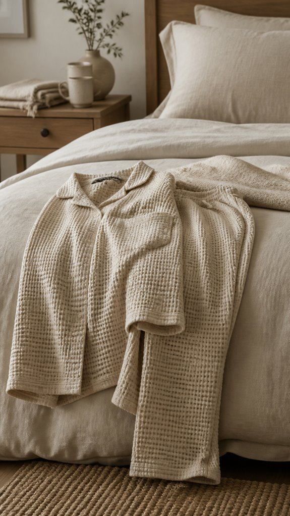 breathable waffle knit comfort
