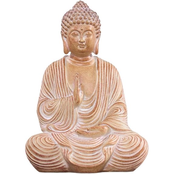 Zen Buddha Statue Carved Resin Meditation Decor