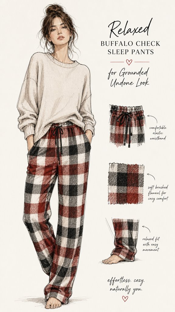 casual plaid sleepwear