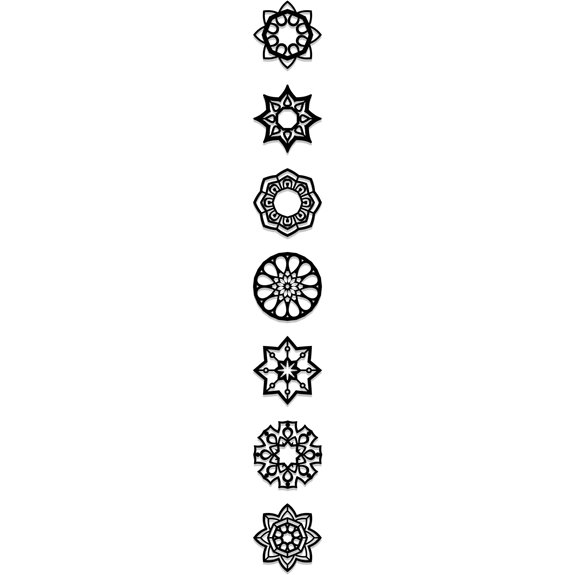 Chakra Metal Signs Set - Feng Shui Wall Art