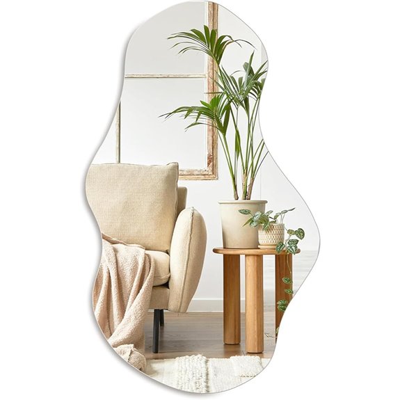 PERFNIQUE Cloud-Framed Irregular Wall Mirror (34x20.5)