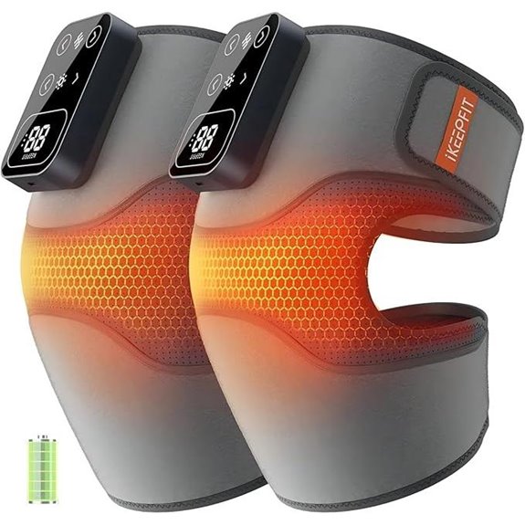 IKEEPFIT Cordless Heated Knee Massager (Pair)