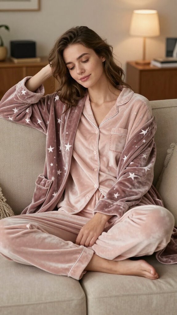 cozy plush velour pajamas