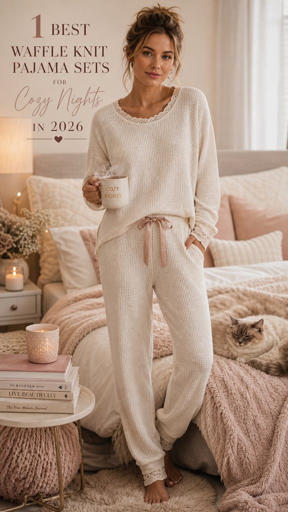 cozy waffle knit pajamas