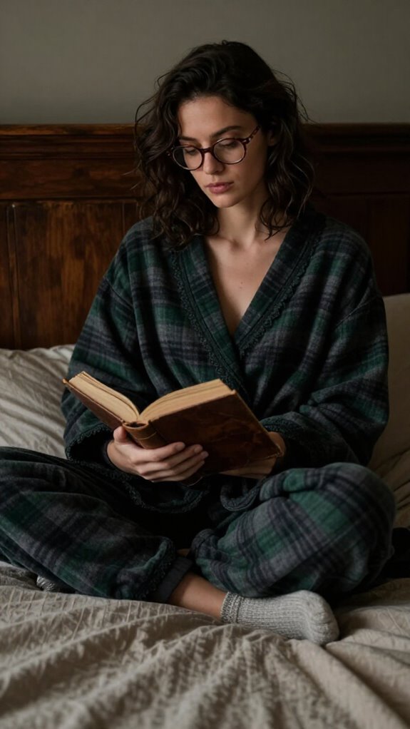 dark cozy scholarly nightwear