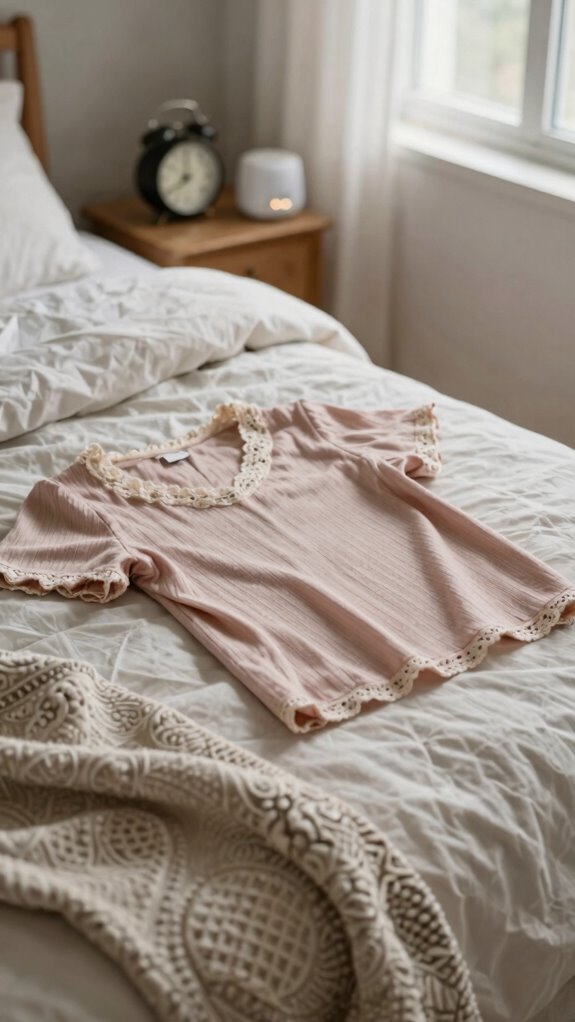 delicate lace and embroidery
