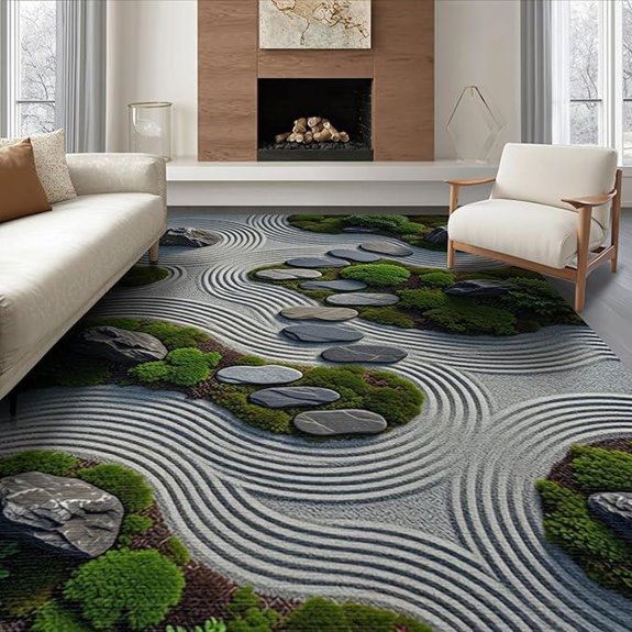 Design&I 6'x9' Easy Clean Grey Zen Room Rug