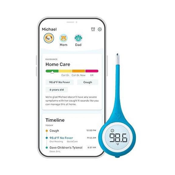 Kinsa QuickCare Digital Thermometer with App Tracking