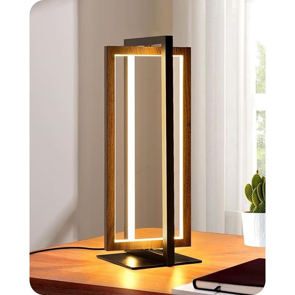 EDISHINE Dimmable Modern LED Bedside Table Lamp