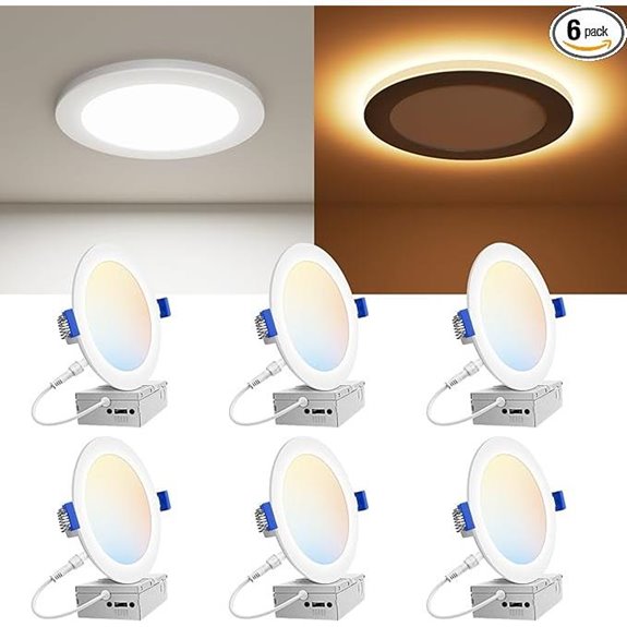 VOLISUN 6-Pack 6 Dimmable Recessed LED Lights
