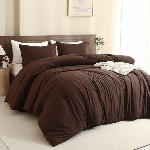 Paxrac Earthy Brown Queen Comforter Set (3 Pieces)