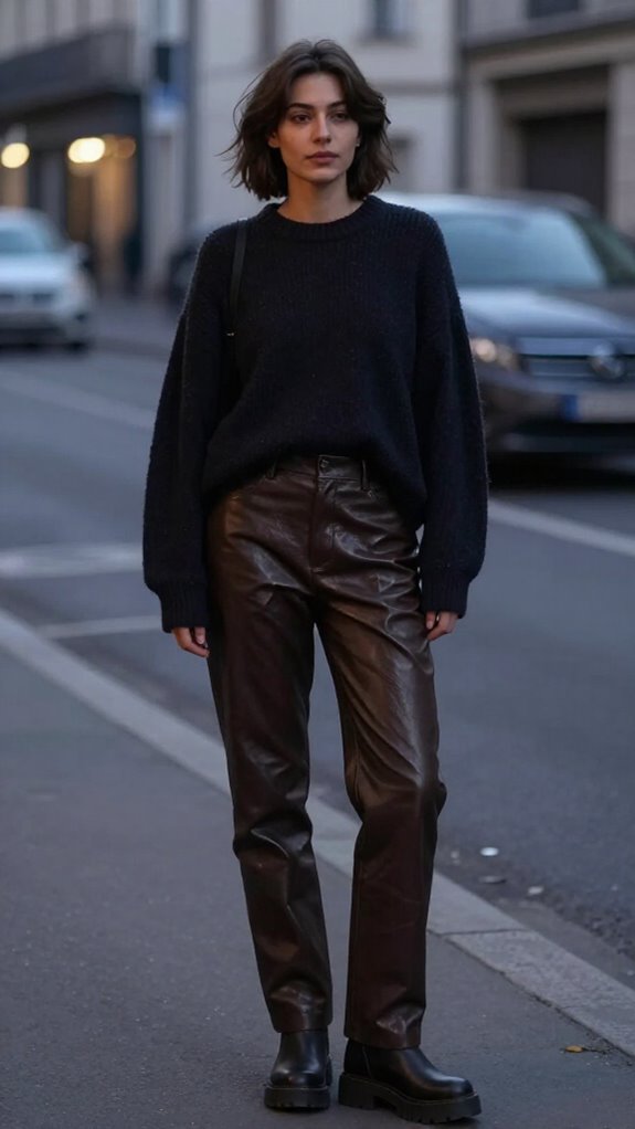 edgy comfort with textured shine