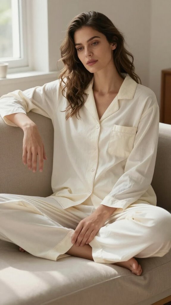 elegant breathable wide leg pajamas