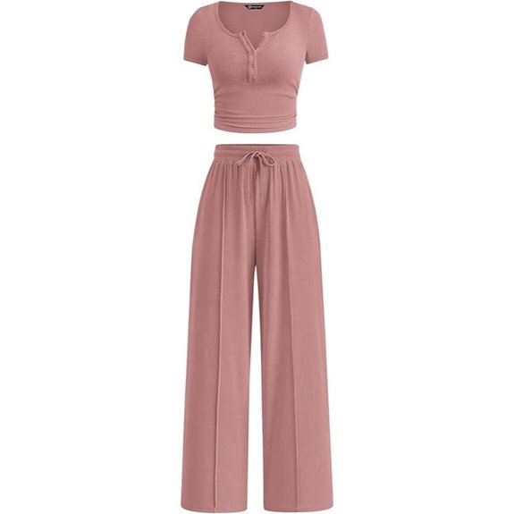 PrettyGarden Women's Summer Ribbed Knit Lounge Sets