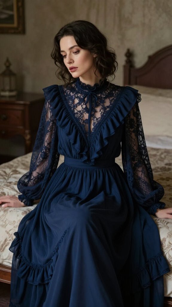 elegant midnight satin nightwear