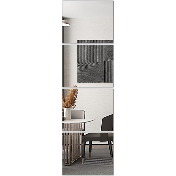 Delma 14x12 Frameless Full-Length Mirror Tiles (4)