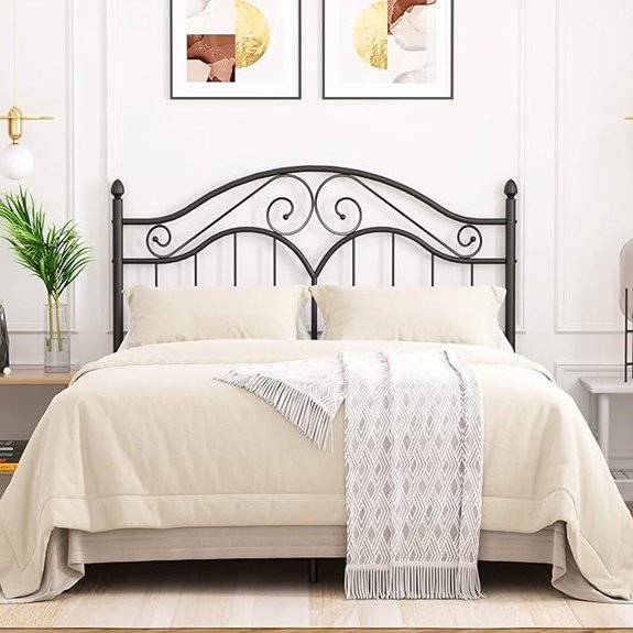Elephance Full-Size Metal Bed Frame with Headboard