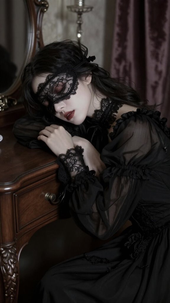 gothic lace sleep mask