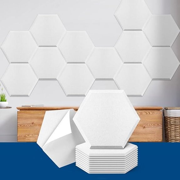 Art3d Self-Adhesive Acoustic Panels 12 Pack Hexagon Tile